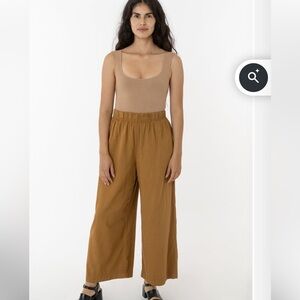 Los Angeles Apparel COTTON TWILL WIDE PANTS
